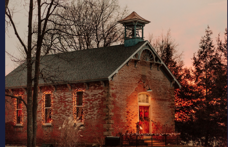 An 1895 VRBO schoolhouse in Ohio. 